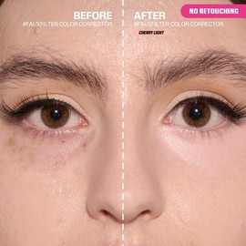 HUDA BEAUTY Mini #FauxFilter Brightening Under Eye Color Corrector 0.06 oz/2 mL Cherry Light light neutral-toned pink for fair skin tones