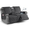 TAOCOCO Loveseat Recliner Cover with Console, Non-Slip Split Reclining Pet