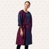 Beauty Gown Hair Salon Makeup Robe Checkered 2-Tone Purple