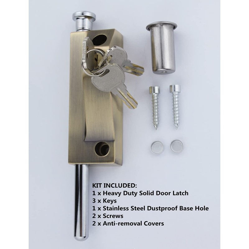 FIREFLYWEB Spring Loaded Latch pin Heavy Duty Sliding Bolt Marine