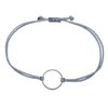 Selfmade Jewelry Women's Circle Silver Adjustable Macrame Bracelet Size Adjustable