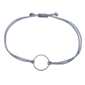 Selfmade Jewelry Women's Circle Silver Adjustable Macrame Bracelet Size Adjustable Includes Gift Packaging, Metal Metal macrame ribbon, Without Stone