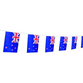 New Zealand String Banner Flag,5.5 x 8.2 Inch String Banner,Indoor and Outdoor Party Decorations,16 ft 20 Mini Flags.