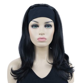 Lydell Long Straight Wave Headband Synthetic Wigs (Natural Black)