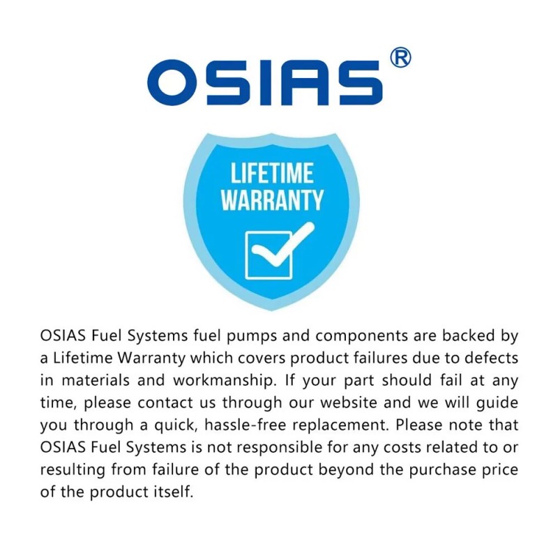 OSIAS 044 External Fuel Pump + 2L Black Aluminum High
