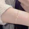 Sweet Bowknot Heart Rhinestone Bracelet Womens Jewelry Dainty Gold Bracelet,