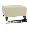 MAXIJIN Velvet Ottoman Cover Rectangular Stretch Square Ottoman Covers Slipcover
