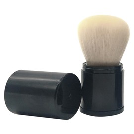 Healeved Portable Telescopic Makeup Brush Versatile Powder and Blush Brush for Women Compact and Easy to Clean for Daily and White Fiber Bristles