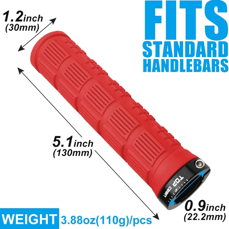TOPCABIN Bike Grips Double Lock on Locking Bicycle Handlebar Grips
