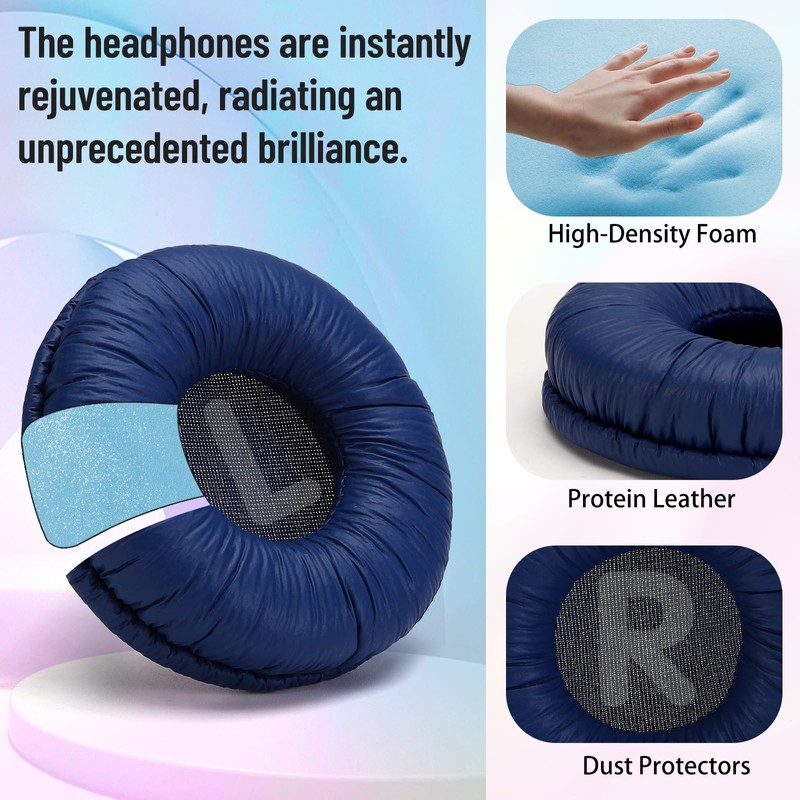 PESLNG Replacement Ear Pads Compatible with JBL Tune520BT/Tune510BT/T500BT/T450BT/Tune660NC/JBL JR300BT/JR300/JR310BT/JR310 (Folding