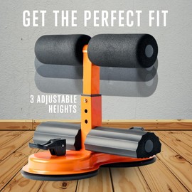 Portable Sit Up Bar Floor Holder for Core & Ab Workouts – Dual Suction Cups Adjustable Foot Holder 661 lbs Capacity for Home Gym Fitness