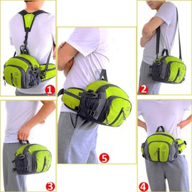 SINOKAL multifunktionale Militärstil Canvas-Pack Gürteltasche Wasser Widerstand Fanny Packungen mit Flaschenhalter für laufen, Wandern, Radfahren, Klettern, Camping Reisen (Lila)