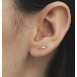 Sterling Silver Stud Earrings for Women Double Piercing Helix Cartilage Sleeper Ear Rings Tarnish Free Hypoallergenic Waterproof