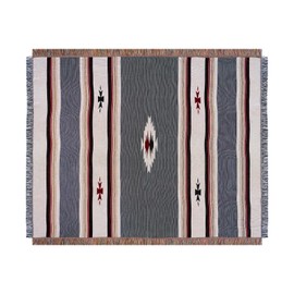 Peel Forest, Camping Blanket, Picnic, Native Pattern, Ortega Pattern, Camping, Outdoors, Gray, 51.2 x 63.0 inches (130 x 160 cm)