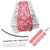 SHOWERORO Dirt Resistant Love Table Runner Washable Reusable Tablecloth for