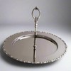Silver 12" D Serving Tray. Single Tier Display. Buffet Elevated