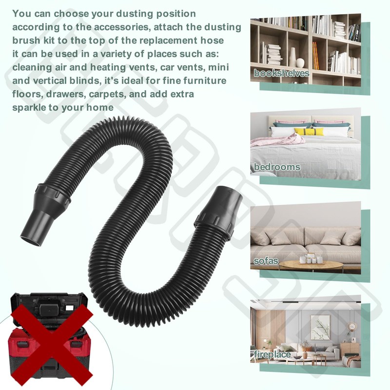 14-37-0160 Vac Hose Accessories/Hose Adapter Kit Compatible with Milwaukee 0880-20