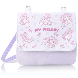 My Melody KMM4-1450 Clip Pocket, Clip Pocket with Shoulder Strap, Purple, purple