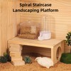 AIMALL Wooden Hamster Platform with Stairs Small Animal Hideout House