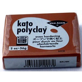 Kato Polymer Clay Oven Jewelry Craft Bake Polyclay Bar Art Van Aken 2 Oz (Brown)