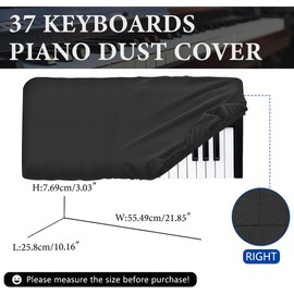 Musiin Staubschutzhülle für Klaviertastaturen mit 37 Tasten, kompatibel mit Novation LAUNCHKEY 37 MK3, LAUNCHKEY 37 MK4, MicroKORG S MBK/MWH, luxuriöses Chinlon, staub- und kratzfest