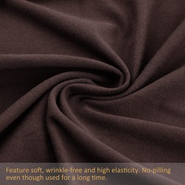 PiccoCasa Box Spring Cover Stretchy Fabric Wrap Around 4 Sides Bed Skirt Wrinkle Free for Home, Elastic Mattress Cover Fits Mattress up to 14" Brown King
