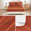 Andency Queen Comforter Set Burnt Orange - 7 Pieces Bed