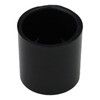 6mm Splined Hole Smooth Side Plain Black Control Knob Pack
