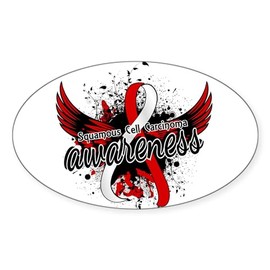 CafePress Squamous Cell Carcinoma Awareness 1 Oval Car Bumper Sticker