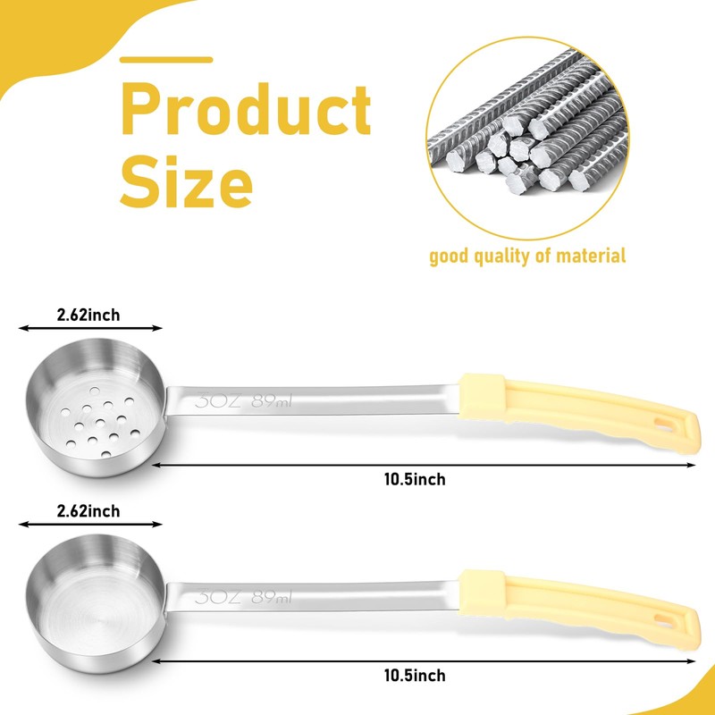 Teenyyou 8 Pcs Portion Control Serving Spoons Portion Scoops Cups
