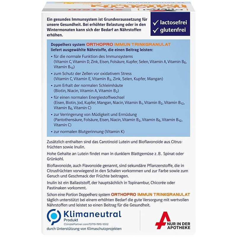 Doppelherz System ORTHOPRO Immune Drinking Granules - Orthomolecular Immune Product