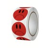500 pcs Sticker Seals Roll Red Traditional Sad Face Semi