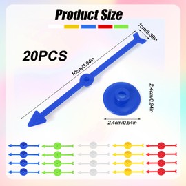 Gosknor 20pcs 5 Colors Plastic Board Game Pieces,3.94in Arrow Probability Spinners Activities Replacement Parts Educational Tools for DIY Project Classroom Accessories Supplies (Color Combo 3)