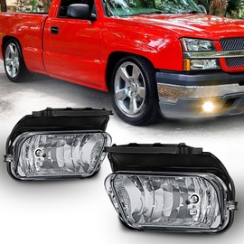 SINYATO INDUST Fog Lights for Chevy Silverado 2003 2004 2005 2006 2007,Bumper Driving Fog Lamps Replacement,Halogen Bulbs,one pair