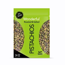 Wonderful Pistachios No Shells, Roasted & Salted Nuts, 24 Ounce Reseal