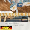 ANRO Oilcloth Tablecloth Wax Tablecloth Washable Garden Tablecloth Round Oval
