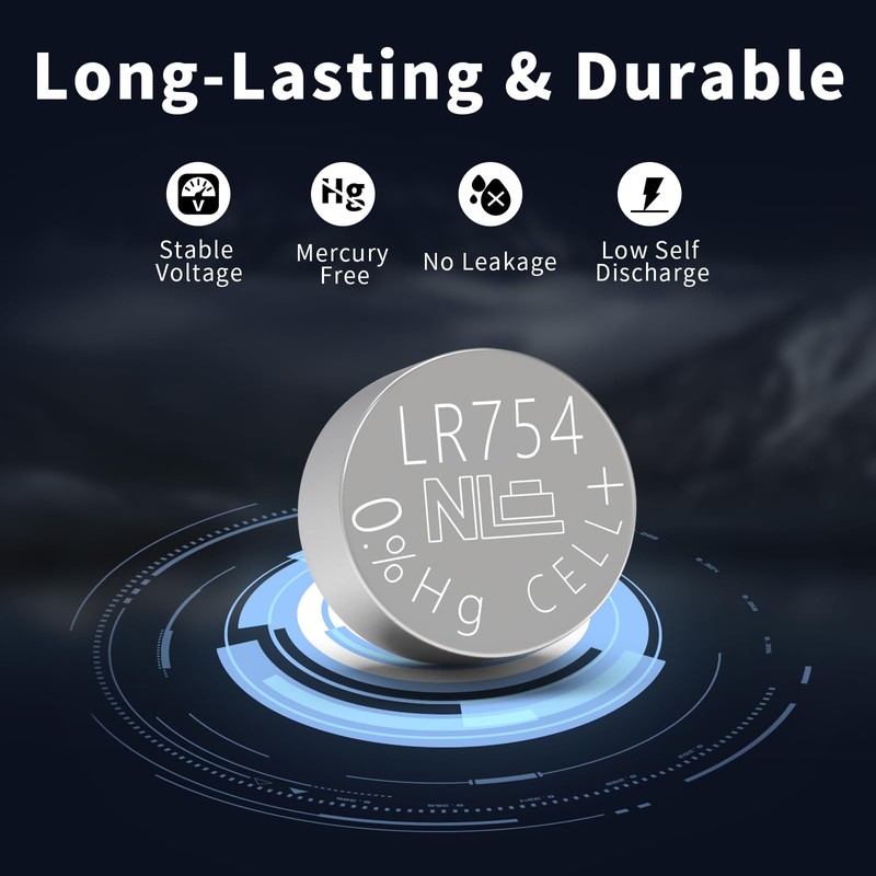 PKCELL LR754 Battery AG5 Button Cell Battery 1.5 Volt 309