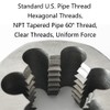 4 x Right Hand Thread Round Die Carbon Steel Manual
