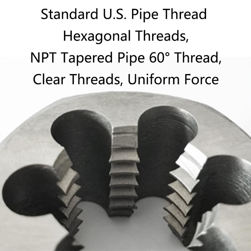 4 x Right Hand Thread Round Die Carbon Steel Manual