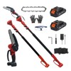 2-in-1 Cordless Pole Saw & Mini Chainsaw with 2 Batteries