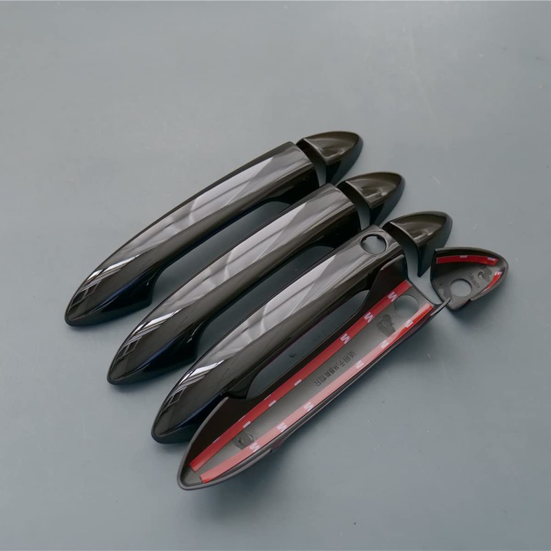 ZiWen Gloss Black Door Handle Cover Protector Trim for Honda