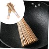 TOVINANNA 2pcs Bamboo Pot Scrub Brushes with Long Handles Durable