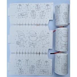 UKDD® 6pc Make and Fill Your Own Festive Seasonal Christmas Party Royle Cracker Craft Kit Own DIY (Colour Your Own)