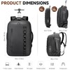 2-in-1 Detachable Carry On Rolling Backpack - Splits into Two