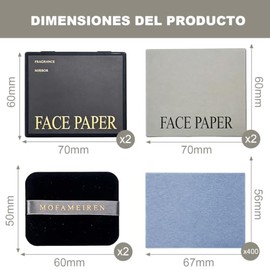 400 Hojas de Papel Absorbente de Aceite Facial de Bambú Natural Carbono,papel de arroz facial de Absorbente de Grasa Facial,Belleza Herramientas para 