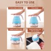 Foldable Kettle 0.6L Travel Silicone Stainless Steel Base Camping Kettle