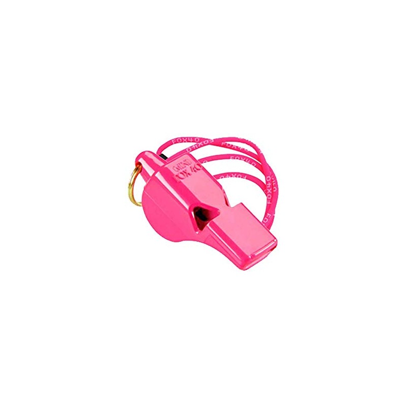 Fox 40 Mini Pealess Whistle with Breakaway Lanyard (Pink)