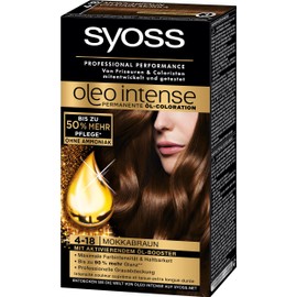Syoss Oleo Intense Colouration 4-18 Mocha Brown Pack of 3 x 115 ml