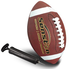 Senston Football - Fútbol oficial talla 9 / piel compuesto de alta calidad con bomba