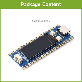 Waveshare RP2350-LCD-0.96 Development Board with 0.96 Inch Display, 160 x 80 Resolution, Based On Raspberry Pi RP2350A Dual-Core & Dual-Architecture Microcontroller